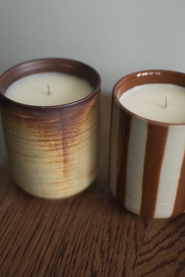 Burn duftlys 60 t - Creme-brown - DBKD