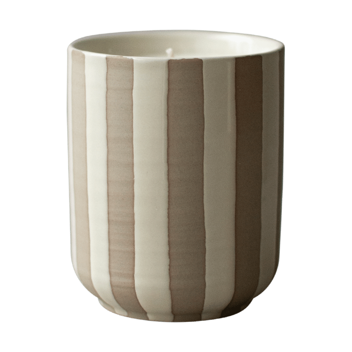 Burn duftlys 60 t, Stripe creme DBKD