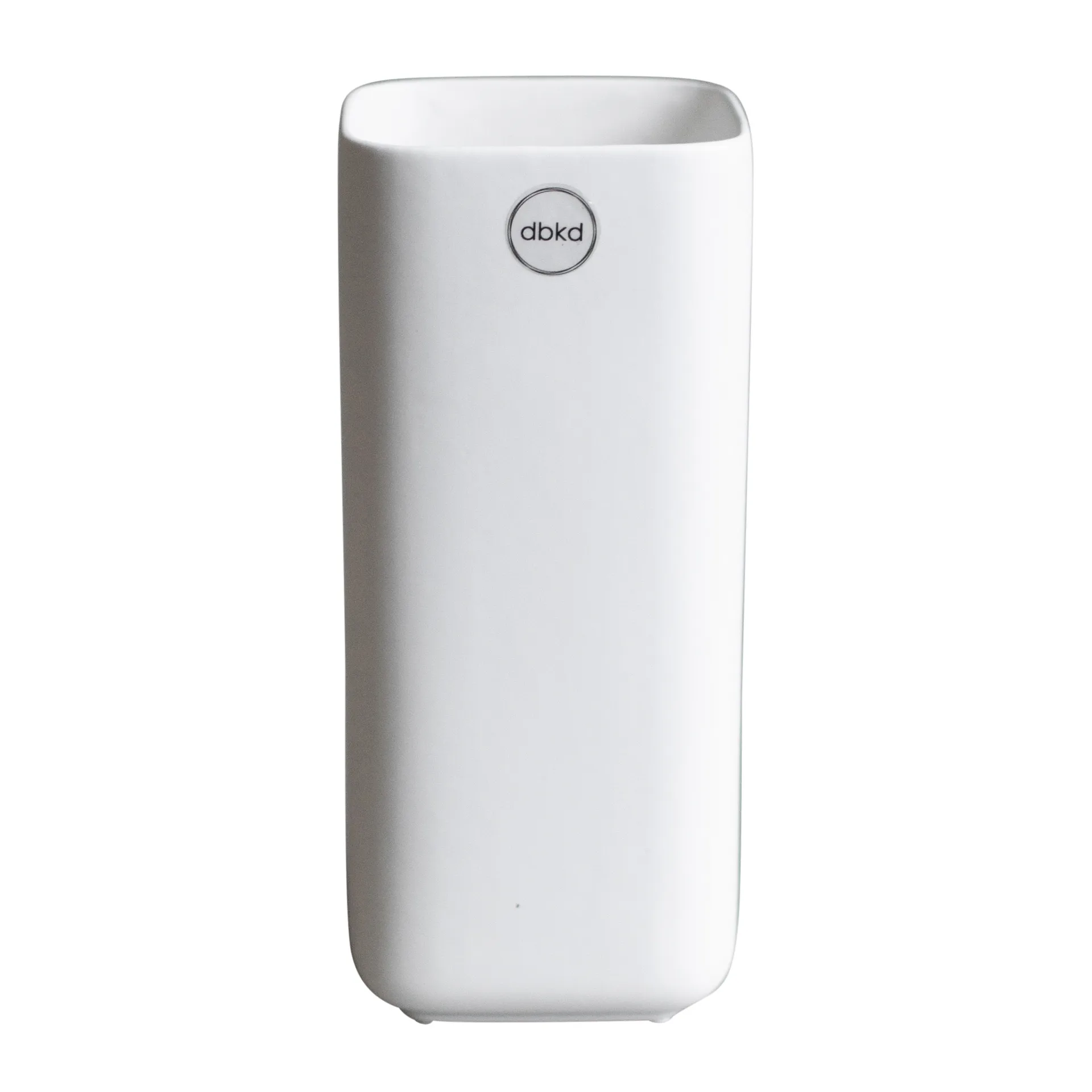 Cube vase 20 cm, Matte white DBKD