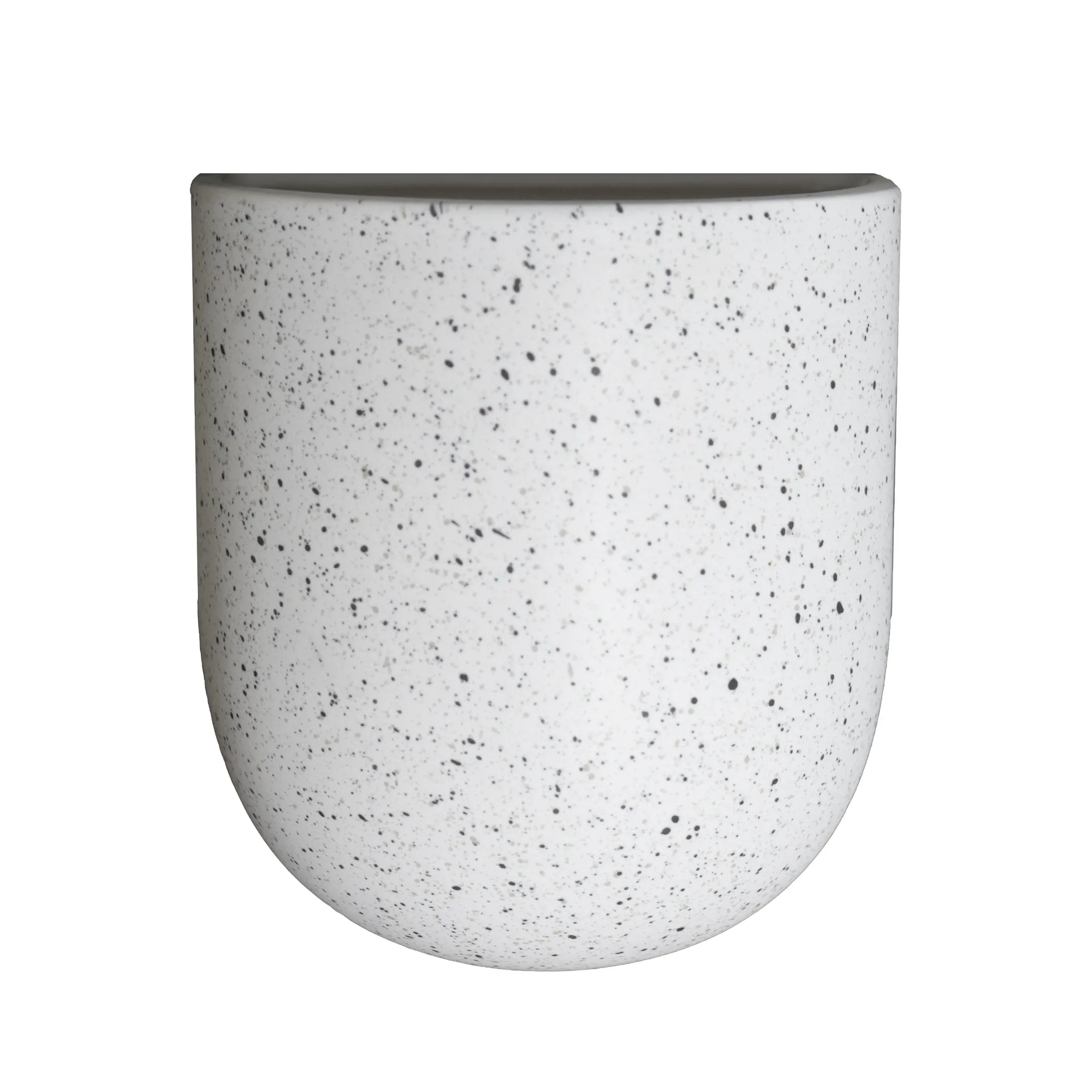 Cut vegghengt krukke white dot, Large DBKD