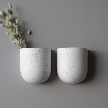 Cut vegghengt krukke white dot - Large - DBKD