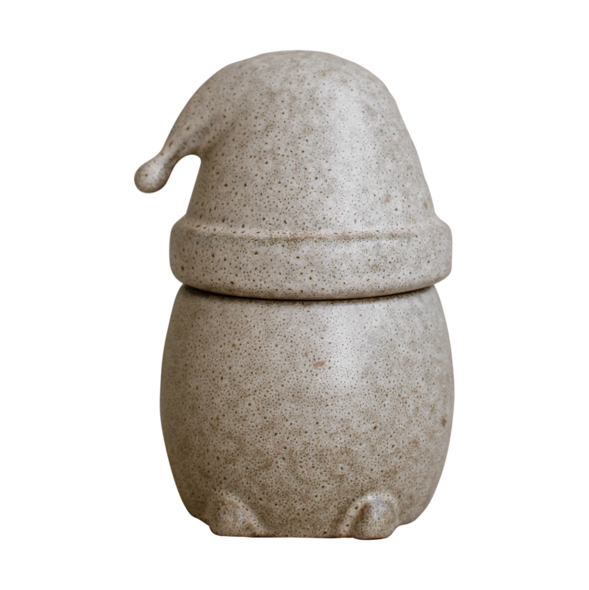 Eating Santa skål med lokk liten, Beige DBKD