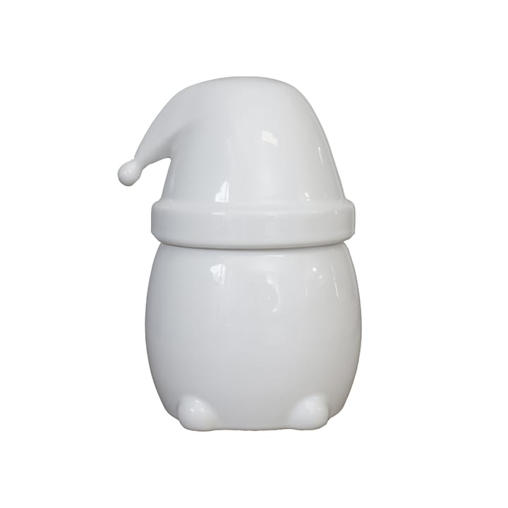 Eating Santa skål med lokk stor - Shiny white - DBKD