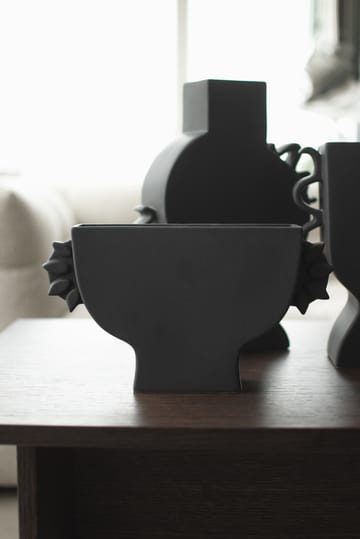 Flat vase 16 cm - Black - DBKD