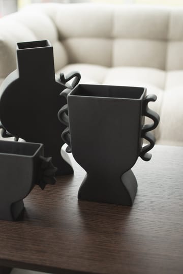 Flat vase 25 cm - Black - DBKD