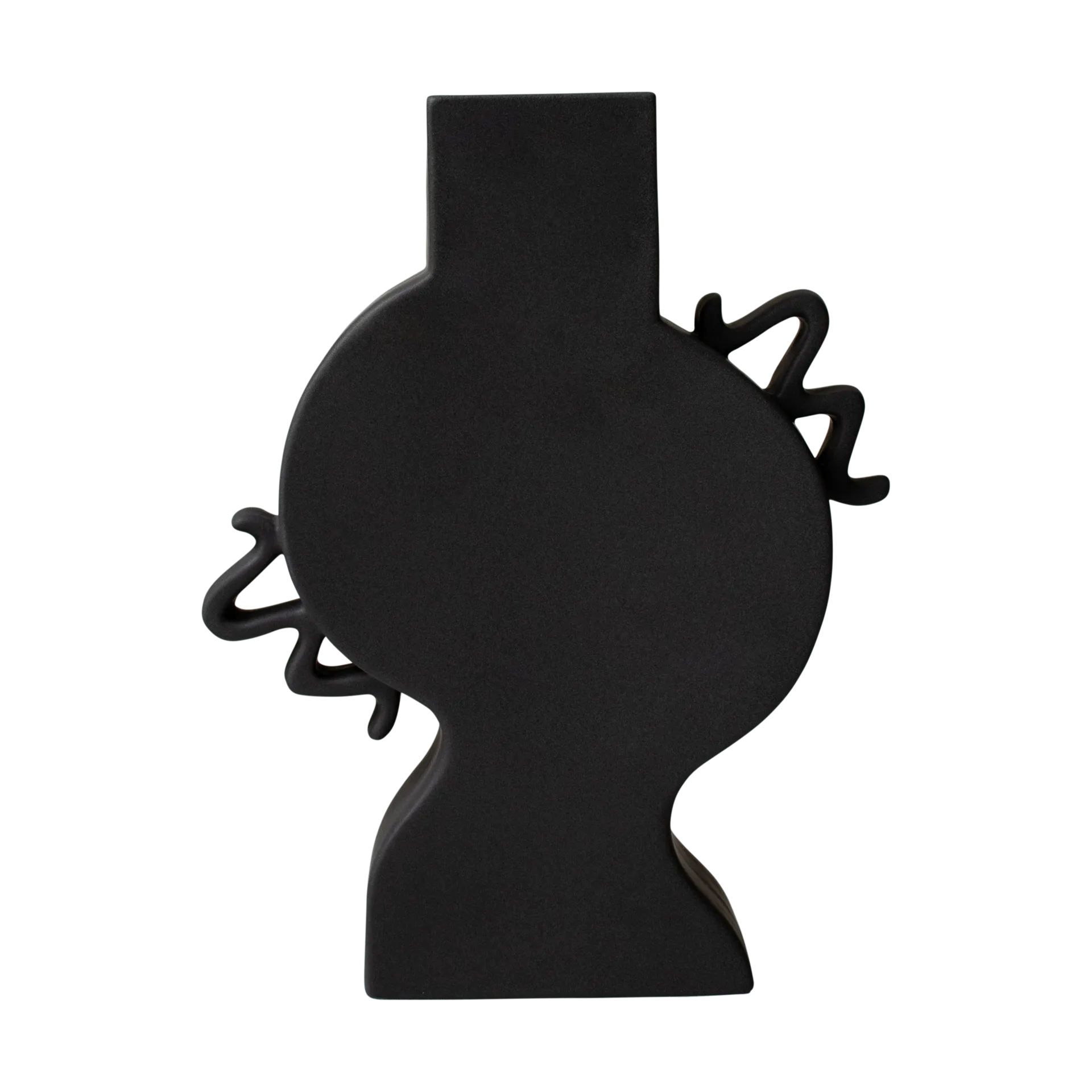 Flat vase 33 cm, Black DBKD