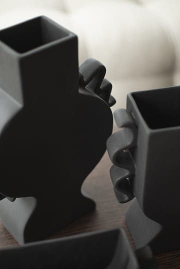 Flat vase 33 cm - Black - DBKD