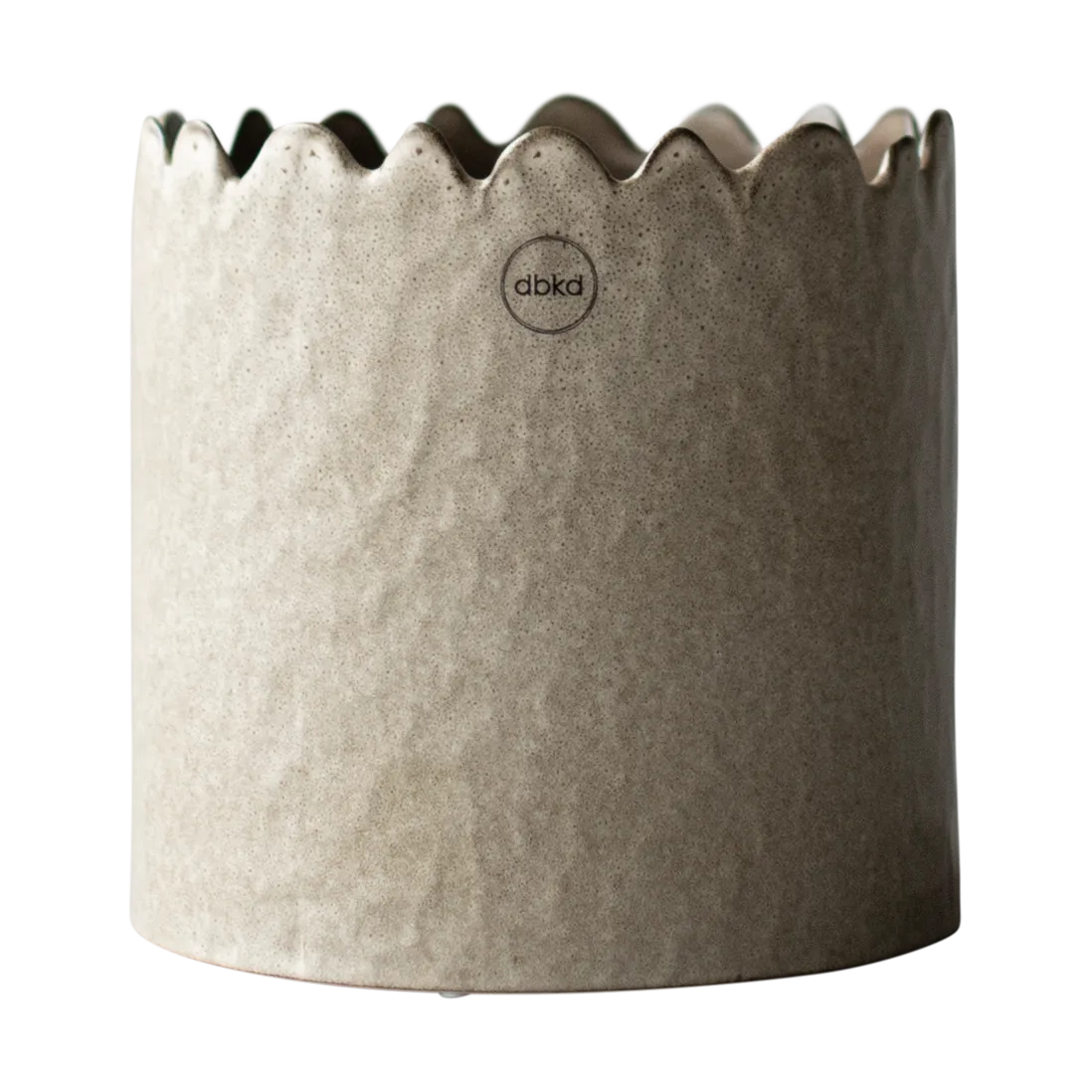 Flowery krukke Ø16 cm, Beige DBKD