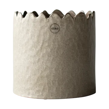 Flowery krukke Ø16 cm - Beige - DBKD