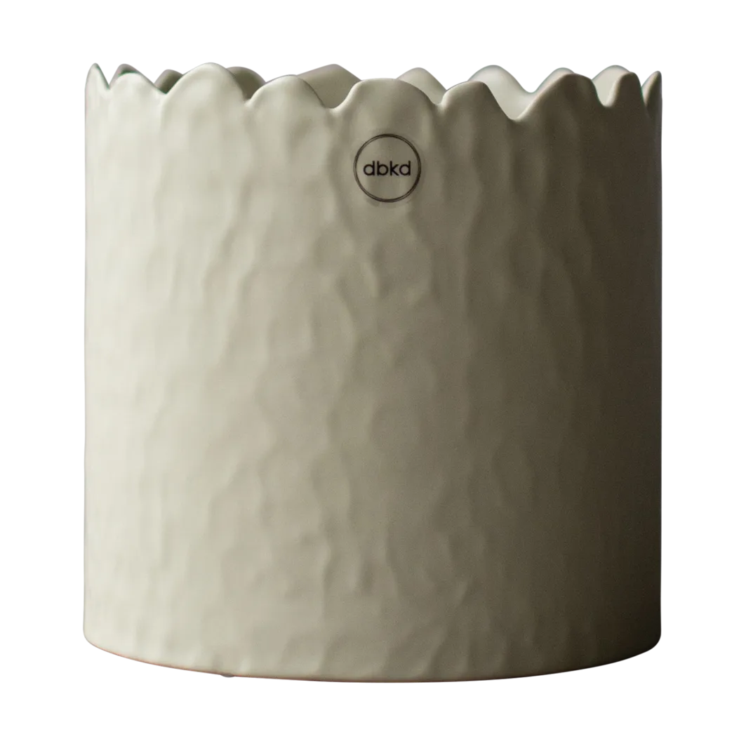 Flowery krukke Ø16 cm, Creme DBKD