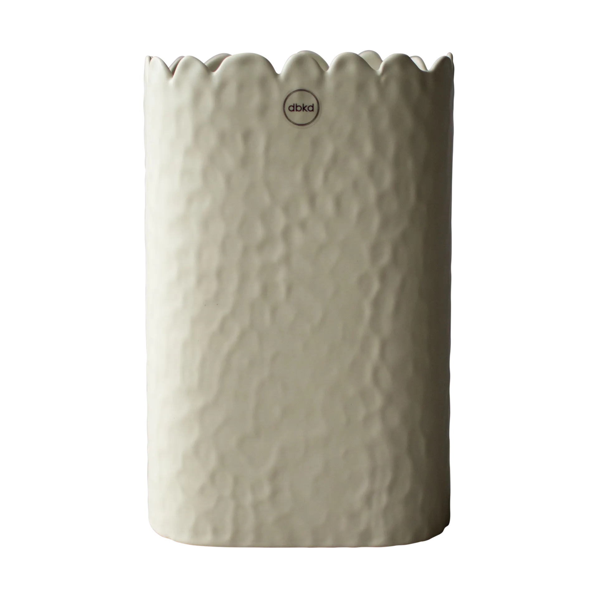 Flowery vase 20 cm, Creme DBKD