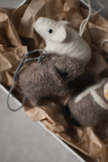 Hengende gris dekorasjonshengende - Beige - DBKD