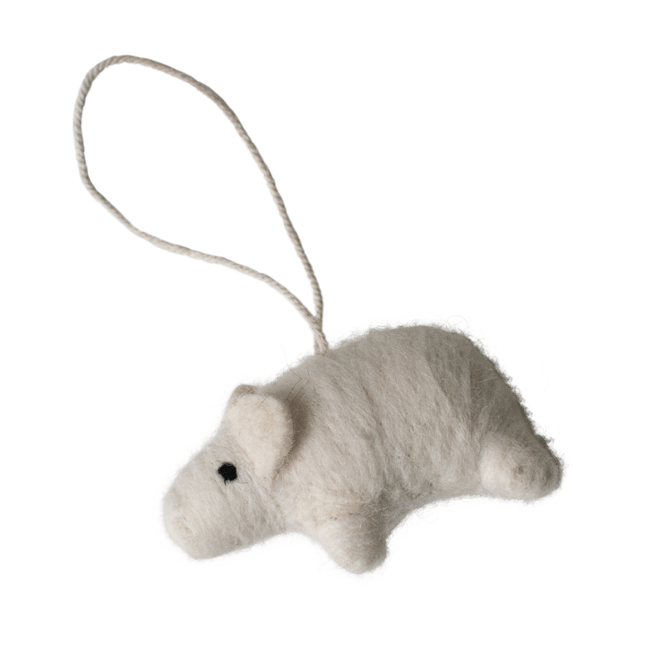Hengende gris dekorasjonshengende - White - DBKD