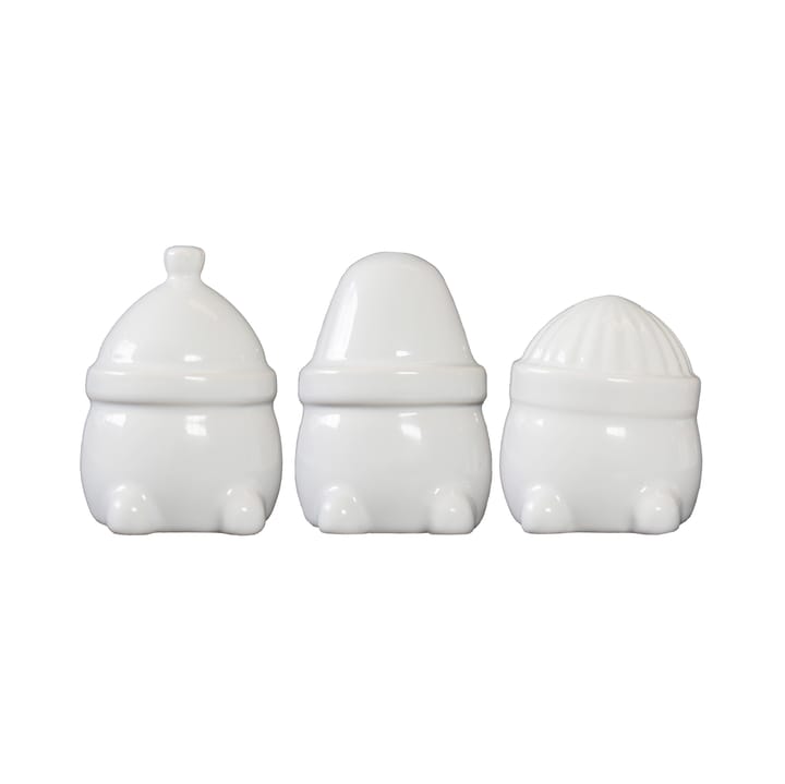 Hipster Triplets juldekorasjon 3-stk., Shiny white DBKD