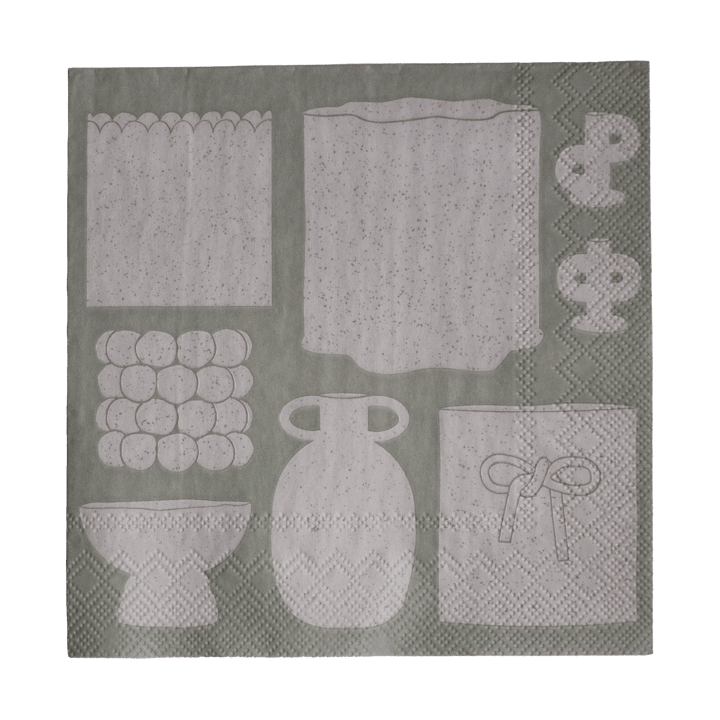 Illustration papirserviett 33x33 cm 20-pakning, Beige DBKD