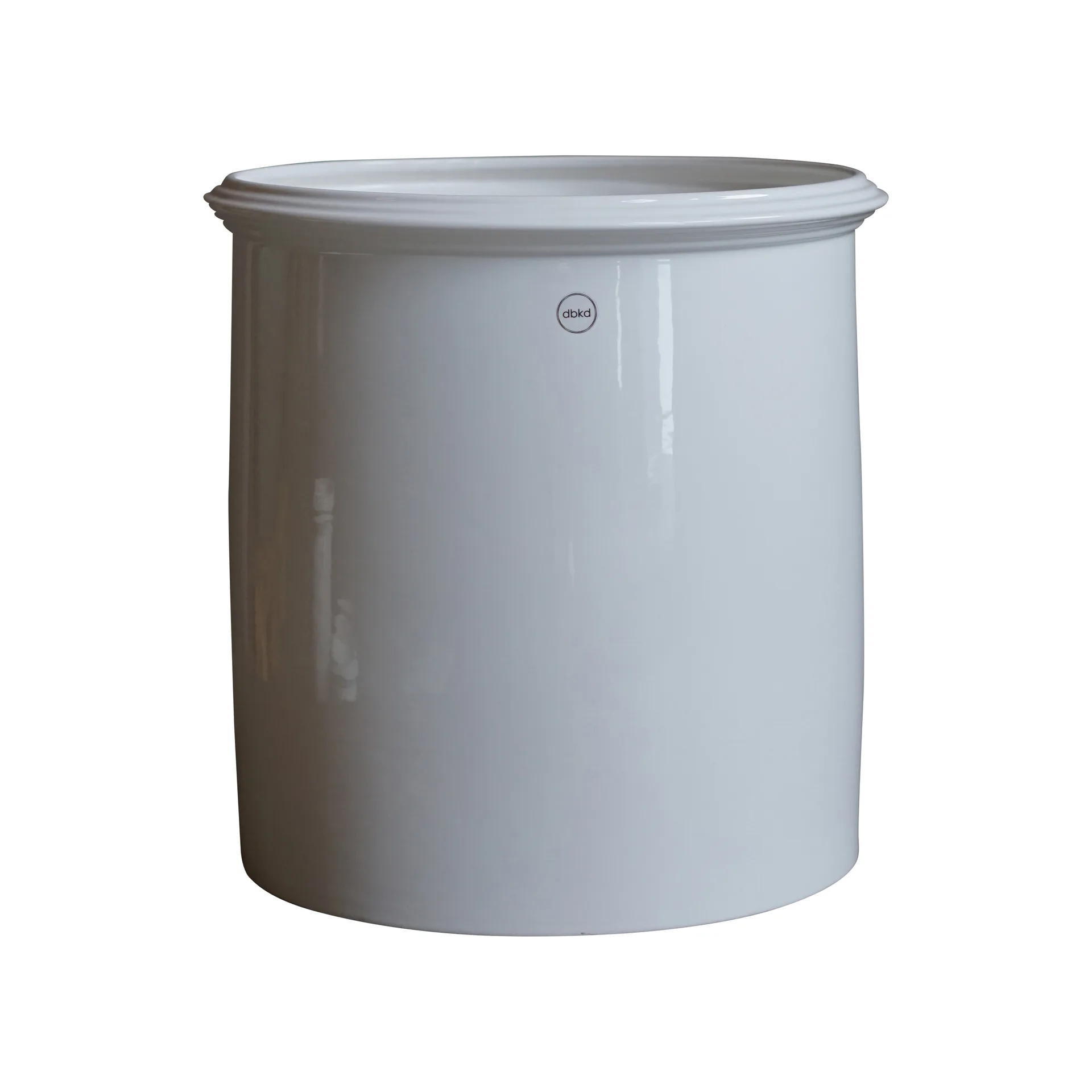 Krusett krukke blank hvit, Xl ø34 cm DBKD