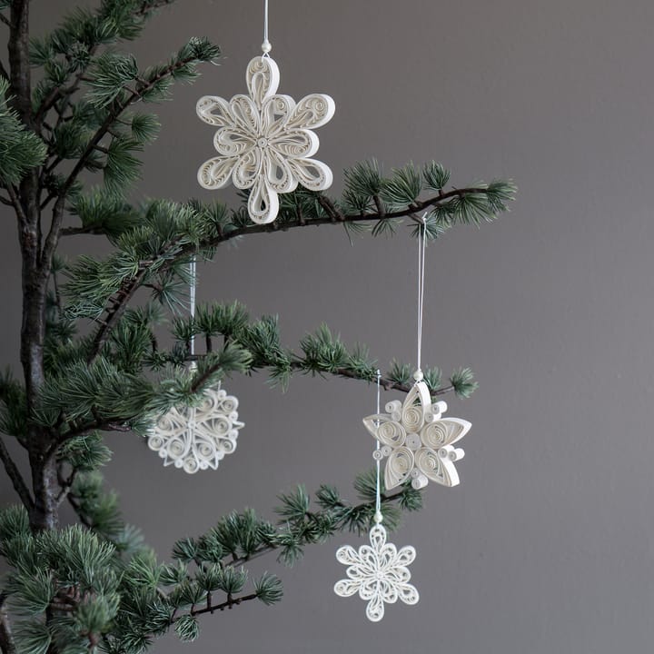 Light Flake snøfnugg hvit, Liten Ø8 cm DBKD