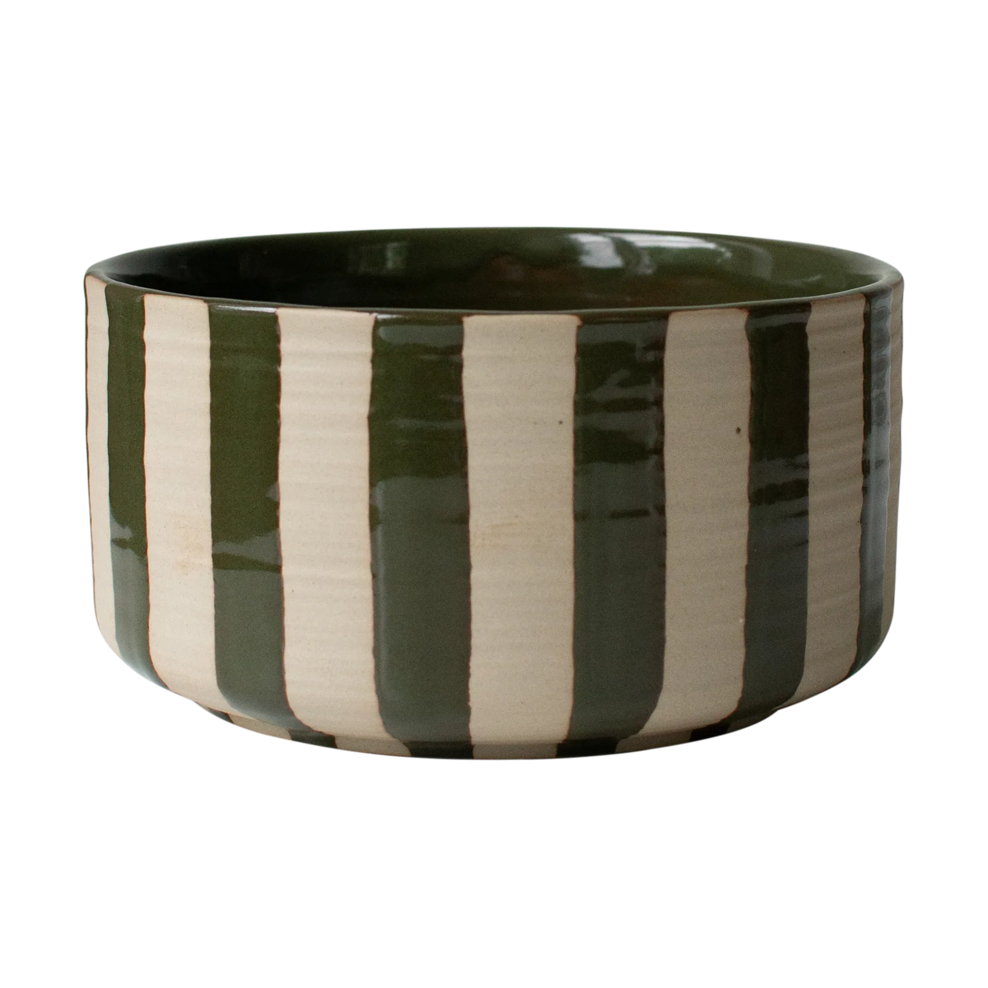 Line dekorasjonsskål Ø16 cm, Stripe Green DBKD