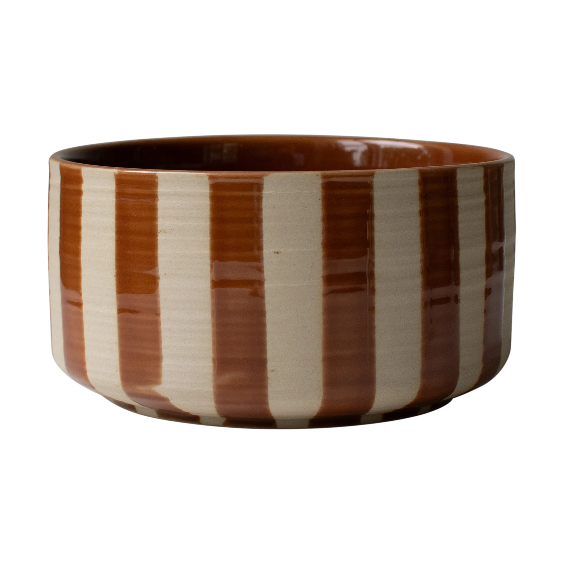 Line dekorasjonsskål Ø16 cm, Stripe nougat DBKD