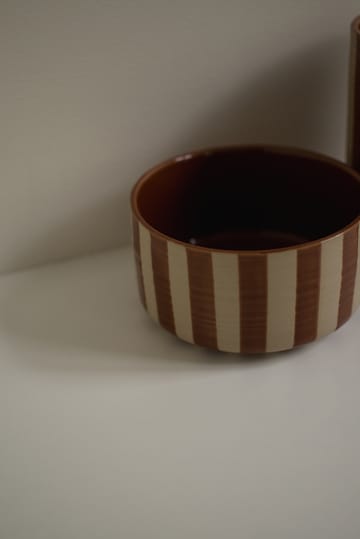 Line dekorasjonsskål Ø16 cm - Stripe nougat - DBKD