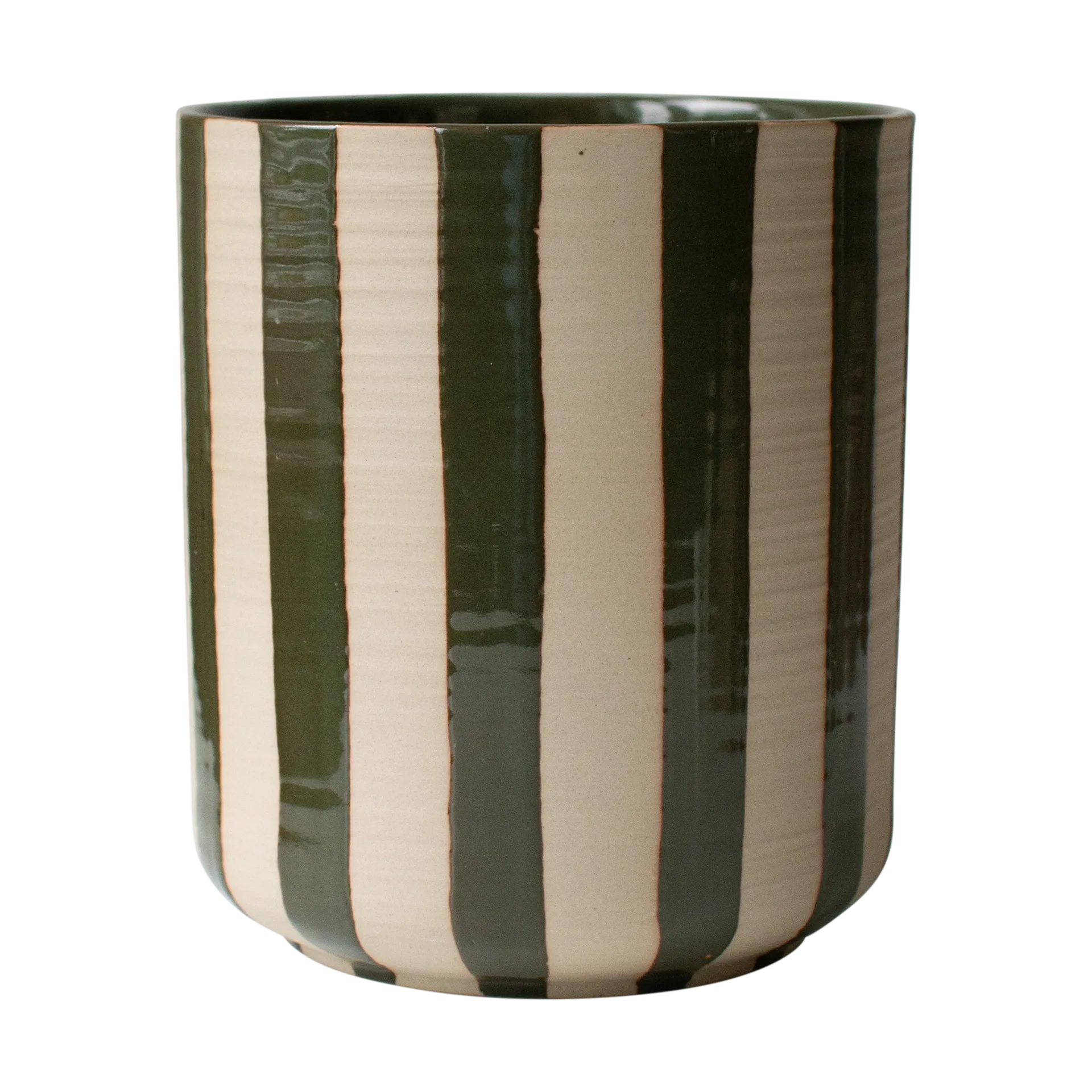 Line krukke Ø14x16 cm, Stripe Green DBKD