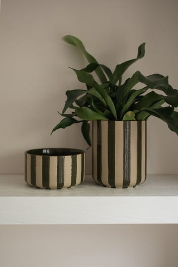 Line krukke Ø14x16 cm - Stripe Green - DBKD