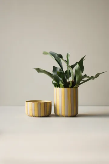 Line krukke Ø14x16 cm - Yellow - DBKD