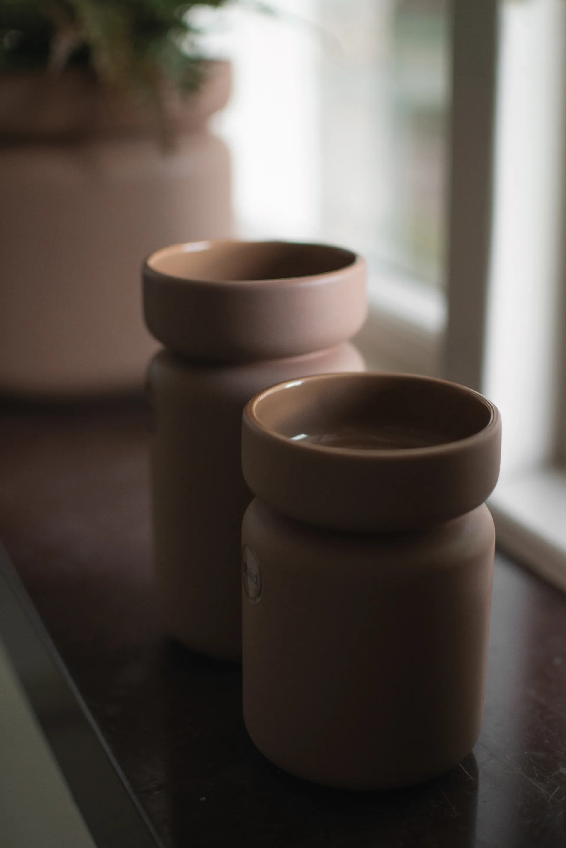 Neck krukke, Nougat, Ø8x12 cm DBKD