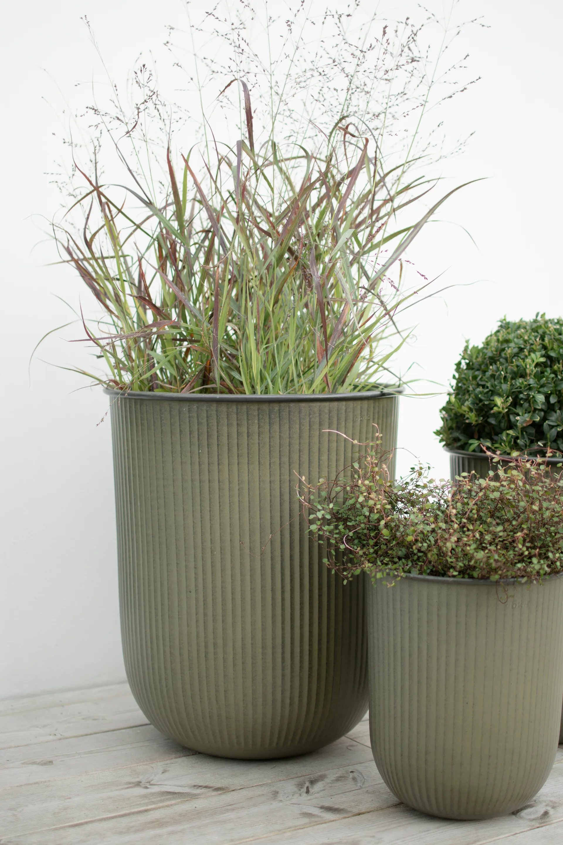 Out stripe krukke 3 deler, Green DBKD