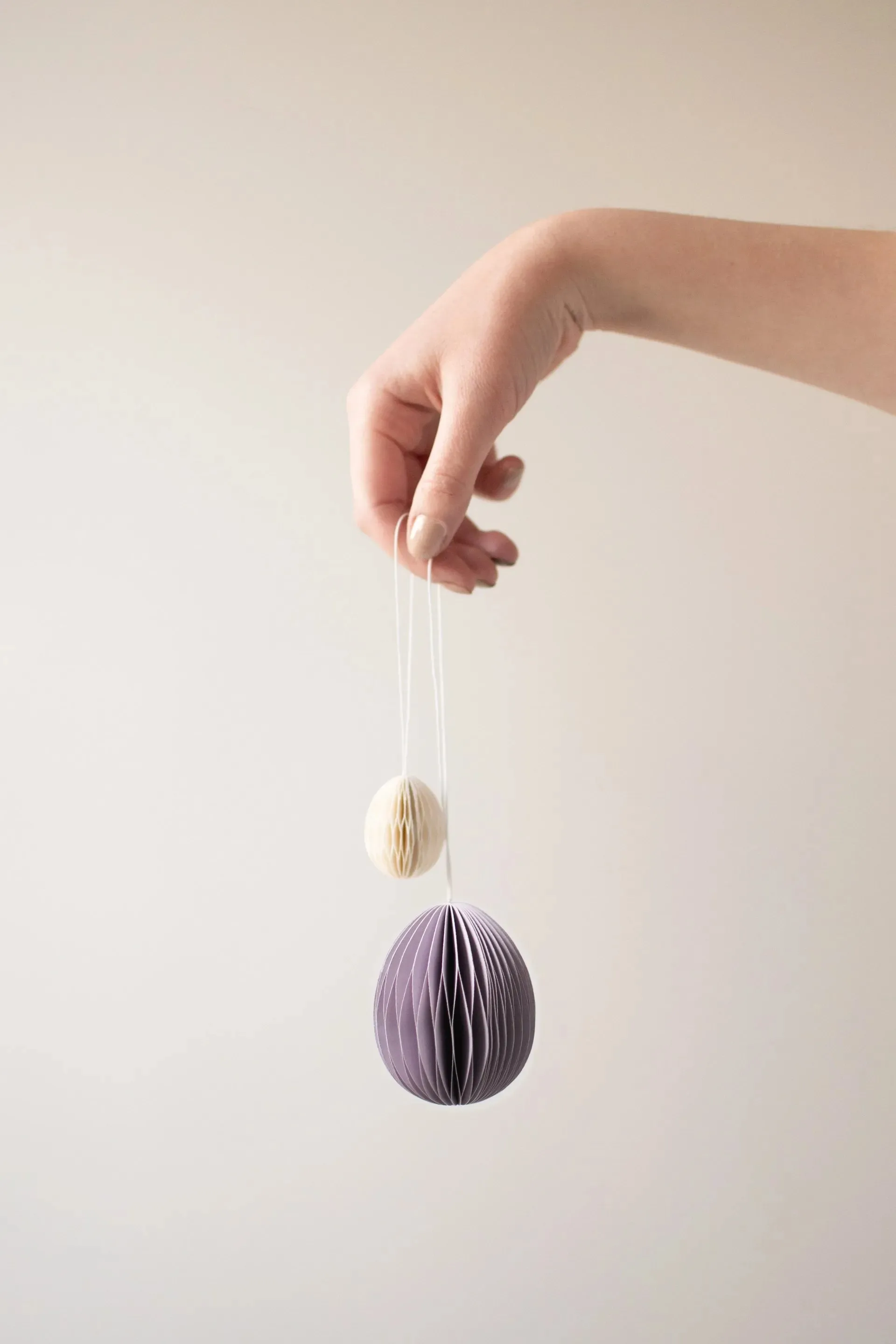 Ovoid påskepynt papir 7 cm, Purple DBKD