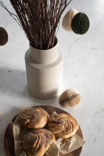 Ovoid påskepynt papir 7 cm - Sand - DBKD