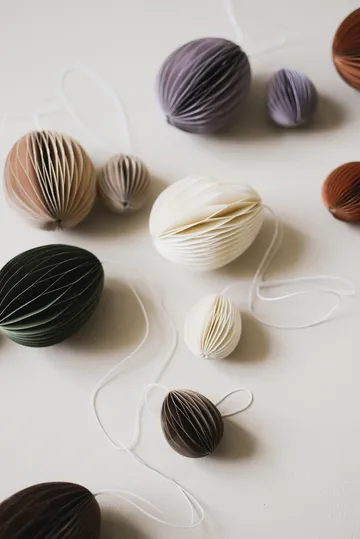 Ovoid påskepynt papir 7 cm - Sand - DBKD