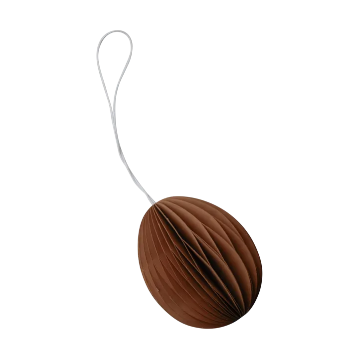 Ovoid påskepynt papir 7 cm - Terracotta - DBKD