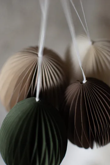 Ovoid påskepynt papir 7 cm - White - DBKD