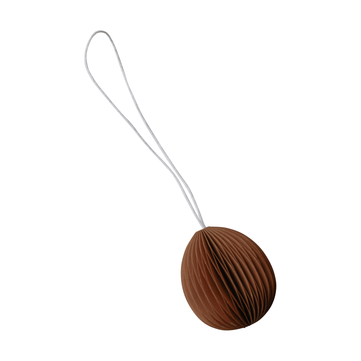 DBKD Ovoid påskepynt papir small 4 cm Terracotta