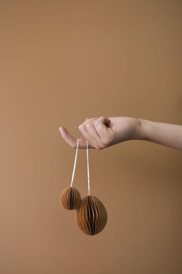 Ovoid påskepynt papir small 4 cm - Terracotta - DBKD