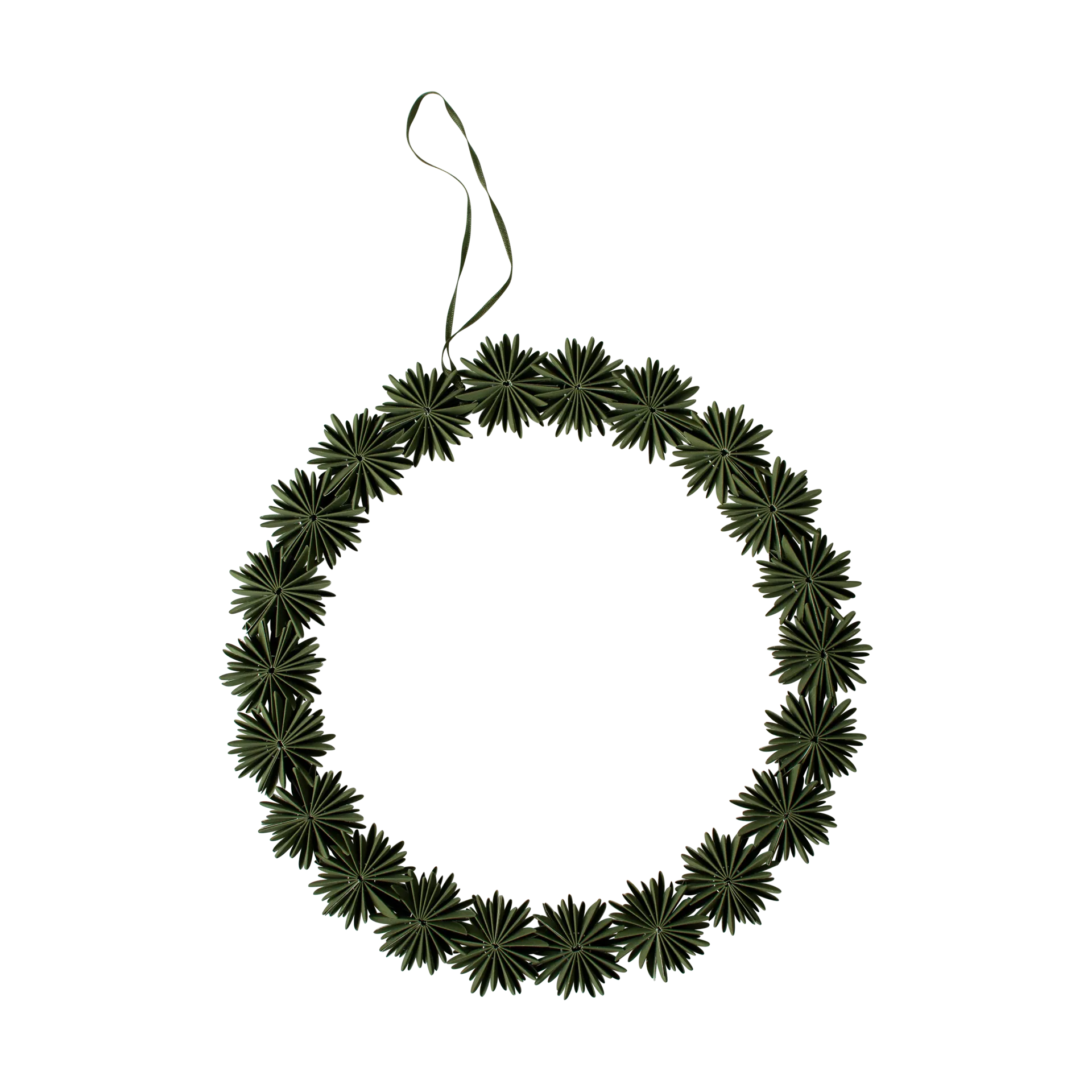Paper flake wreath dekorasjonskrans Ø35 cm, Green DBKD