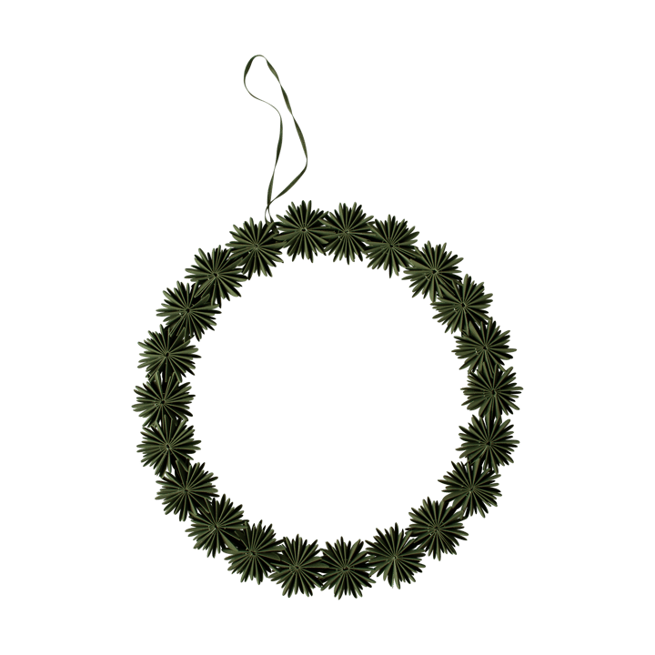 Paper flake wreath dekorasjonskrans Ø35 cm - Green - DBKD