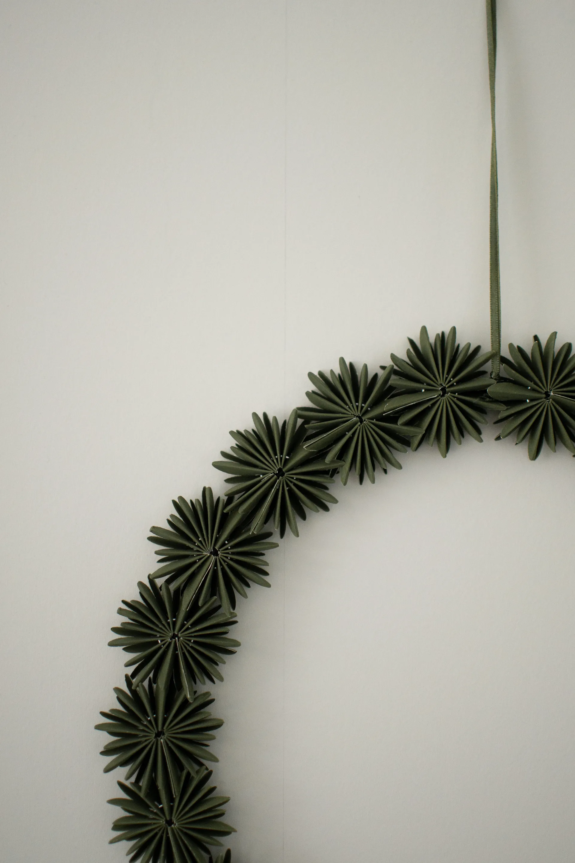 Paper flake wreath dekorasjonskrans Ø35 cm, Green DBKD