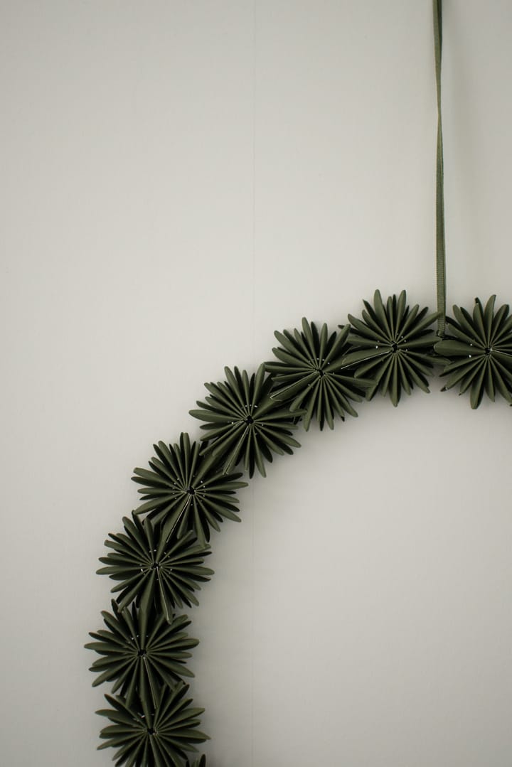 Paper flake wreath dekorasjonskrans Ø35 cm, Green DBKD