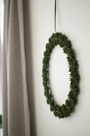 Paper flake wreath dekorasjonskrans Ø35 cm - Green - DBKD