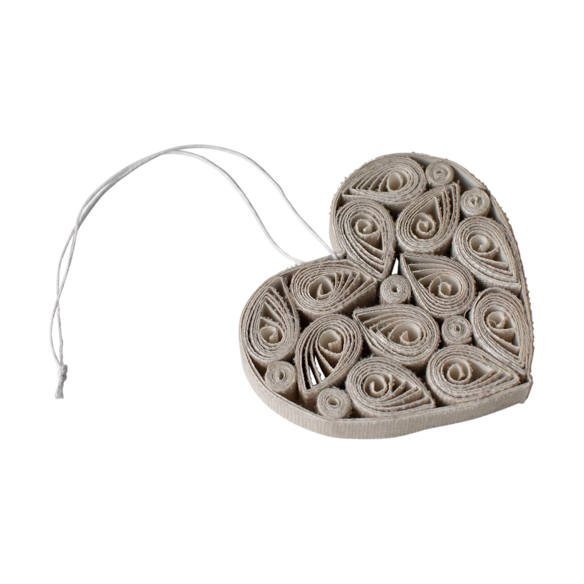 Paper heart 8 cm, Creme DBKD