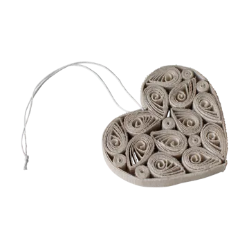 Paper heart 8 cm - Creme - DBKD