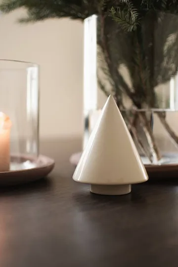 Peak tre dekorasjonsdetalj - Shiny creme, Ø9 cm - DBKD