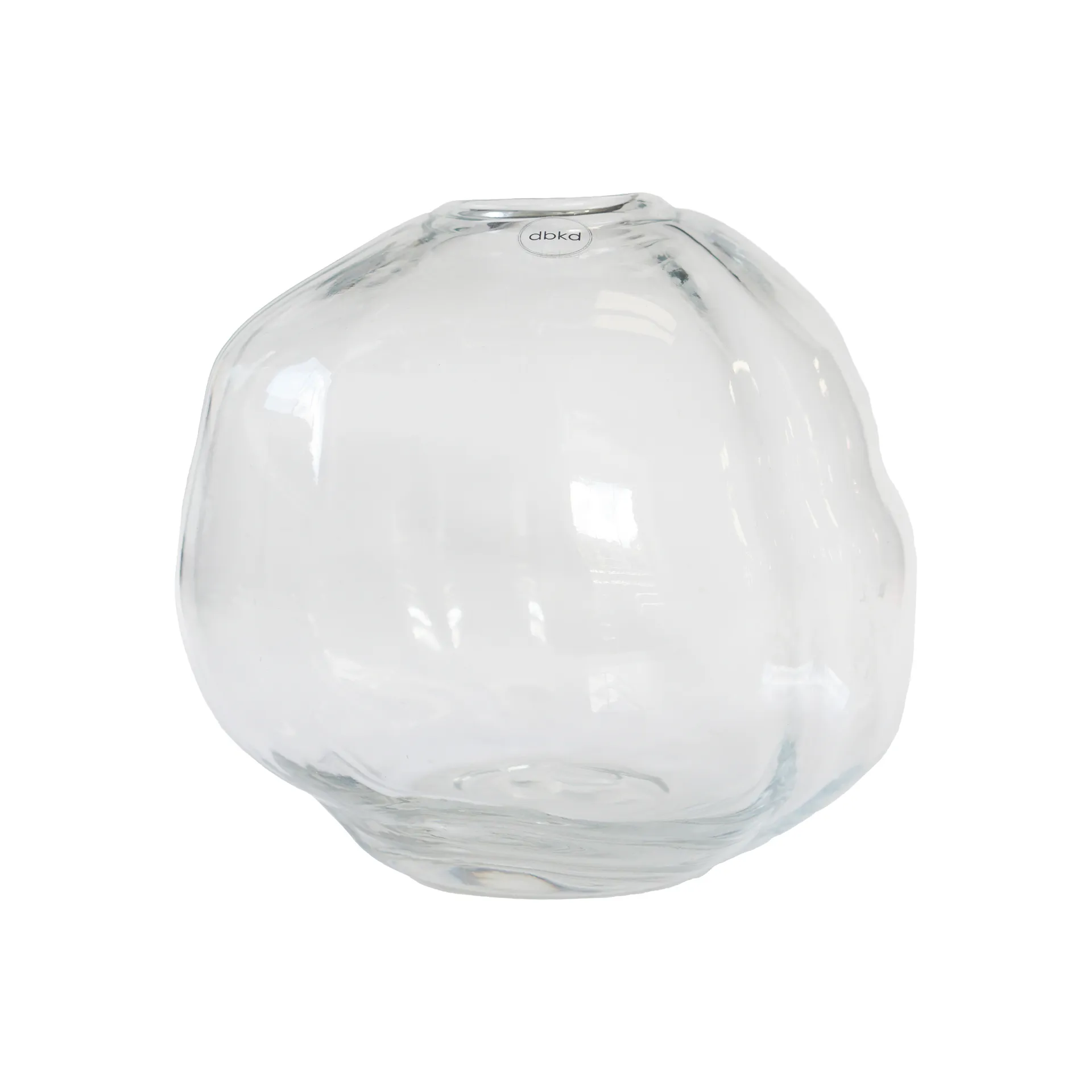 Pebble vase, Transparent, liten Ø20 cm DBKD