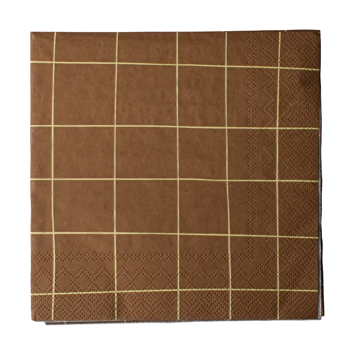 Square papirserviett 33x33 cm 20-pakning - Brown - DBKD