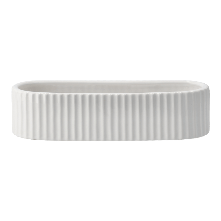 Stripe adventslysestake 30 cm - Shiny white  - DBKD
