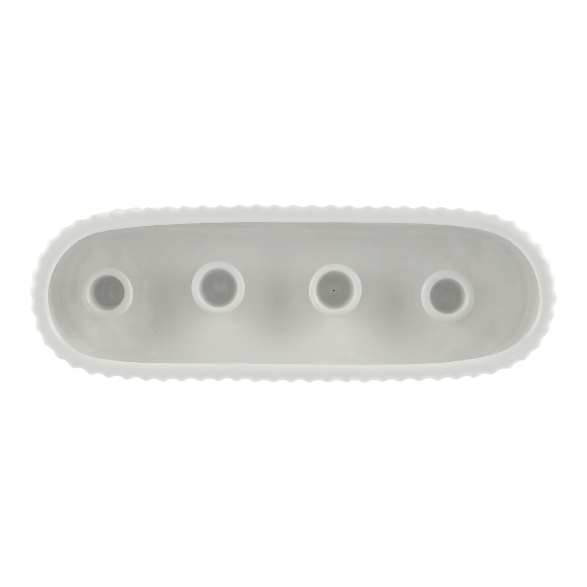 Stripe adventslysestake 30 cm, Shiny white  DBKD