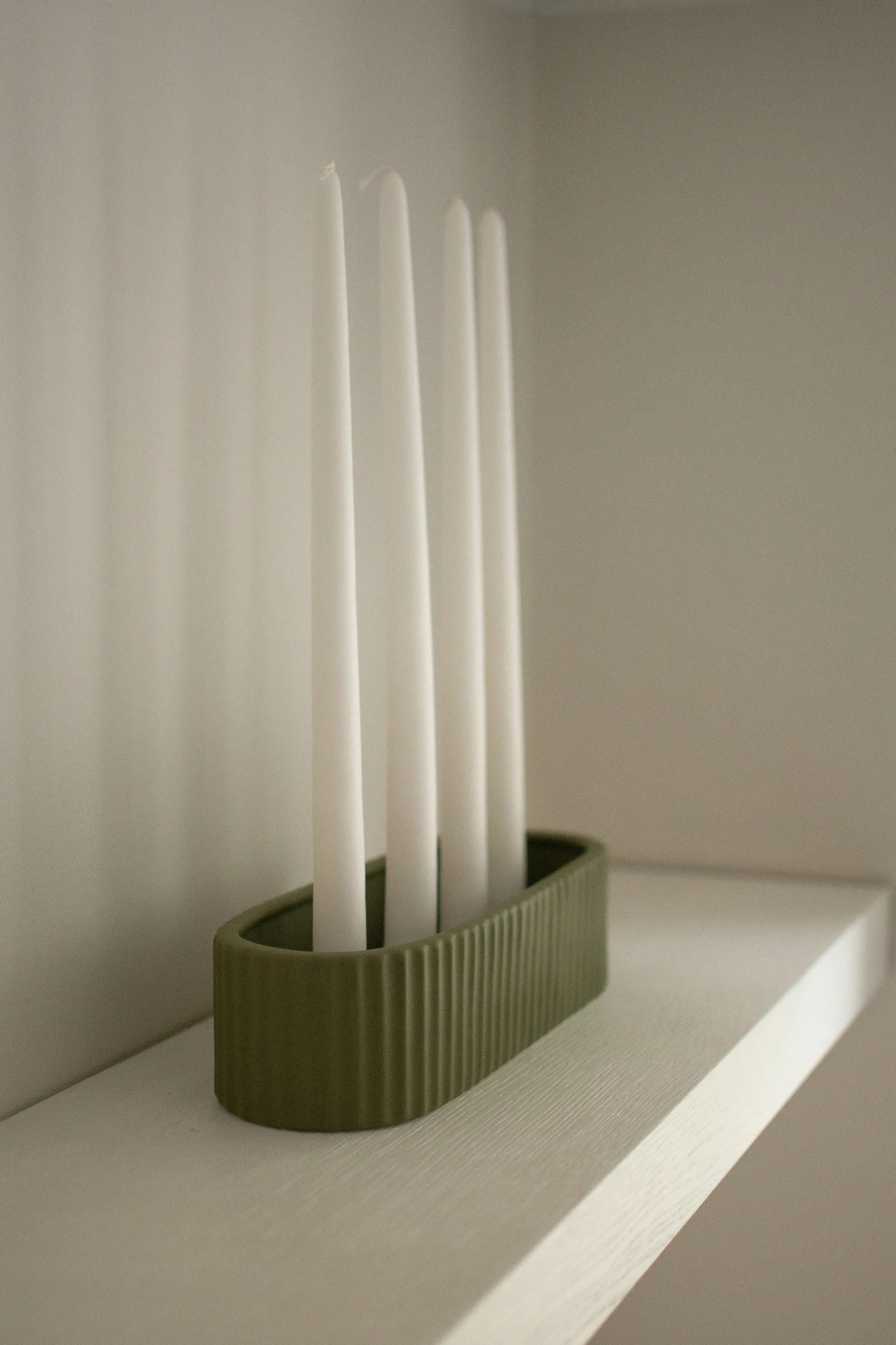 Stripe lysestake 30 cm, Green DBKD