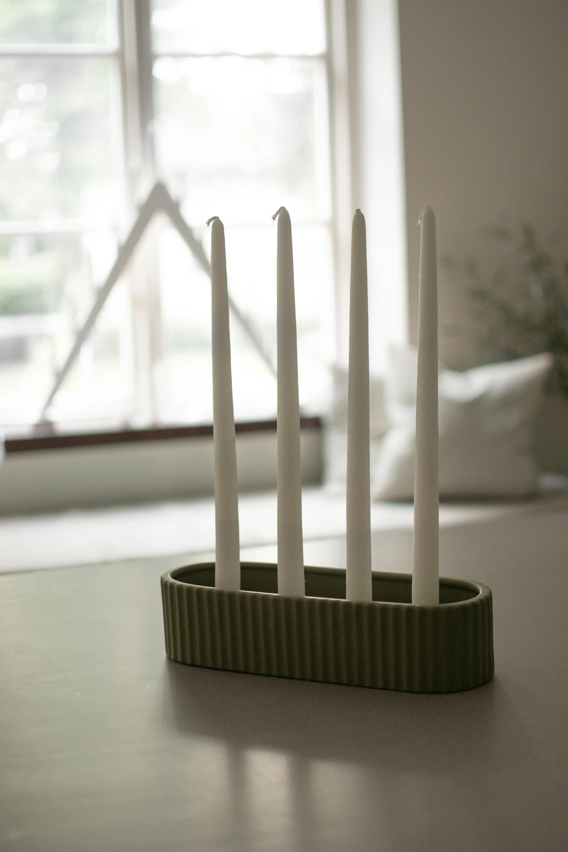 Stripe lysestake 30 cm, Green DBKD